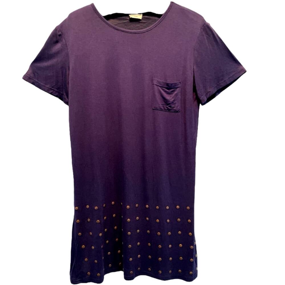 Tobi Navy Studded Short Sleeve T-shirt Mini Dress M